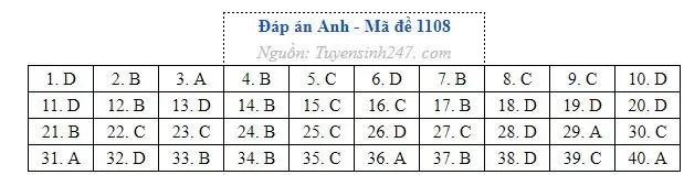 Gợi ý đáp án môn Tiếng Anh thi tốt nghiệp THPT năm 2026