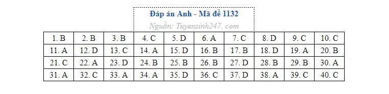 Gợi ý đáp án môn Tiếng Anh thi tốt nghiệp THPT năm 2026
