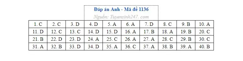 Gợi ý đáp án môn Tiếng Anh thi tốt nghiệp THPT năm 2026