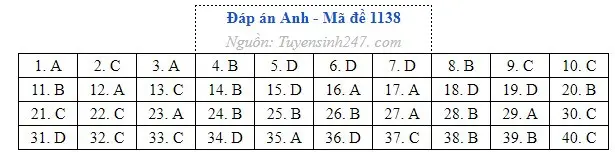 Gợi ý đáp án môn Tiếng Anh thi tốt nghiệp THPT năm 2026