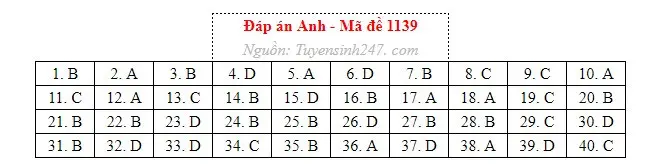 Gợi ý đáp án môn Tiếng Anh thi tốt nghiệp THPT năm 2026
